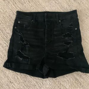 AE high waisted denim shorts